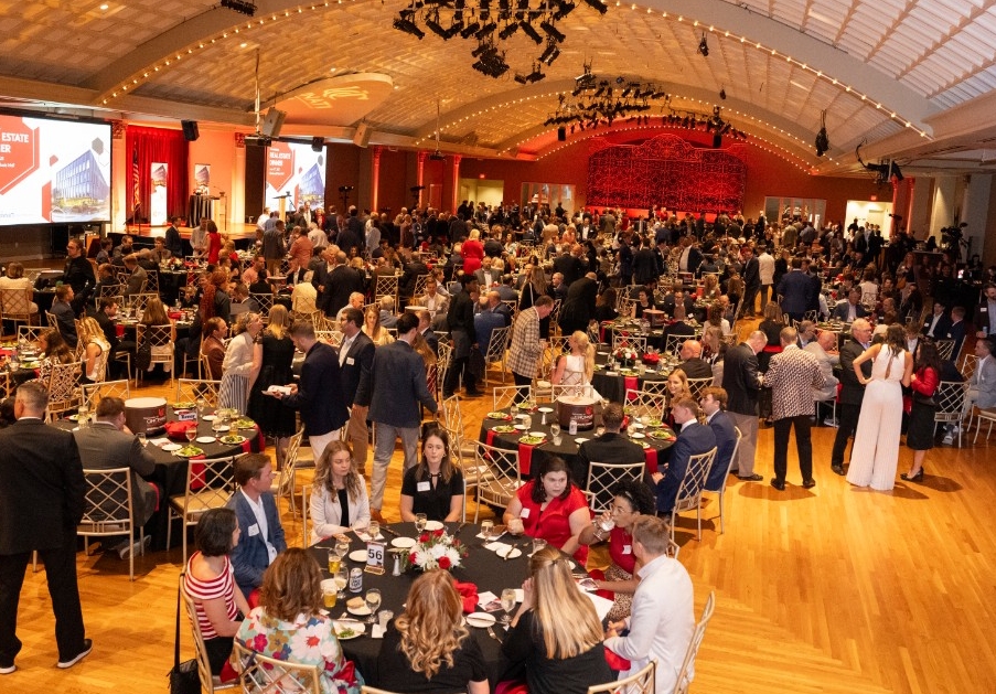 Dr. Marianne Lewis, Dean of University of Cincinnati Lindner College of Business faculty, staff, students and Real Estate community enjoyed the 34th annual Real Estate Dinner Wednesday June 11, 2025 at Music Hall in OTR. 2025 Distinguished Service Awards recipient Shenan Murphy, Vice Chairman Cincinnati Dayton, Cleveland-Akron, Colliers. Photos by Joseph Fuqua II 