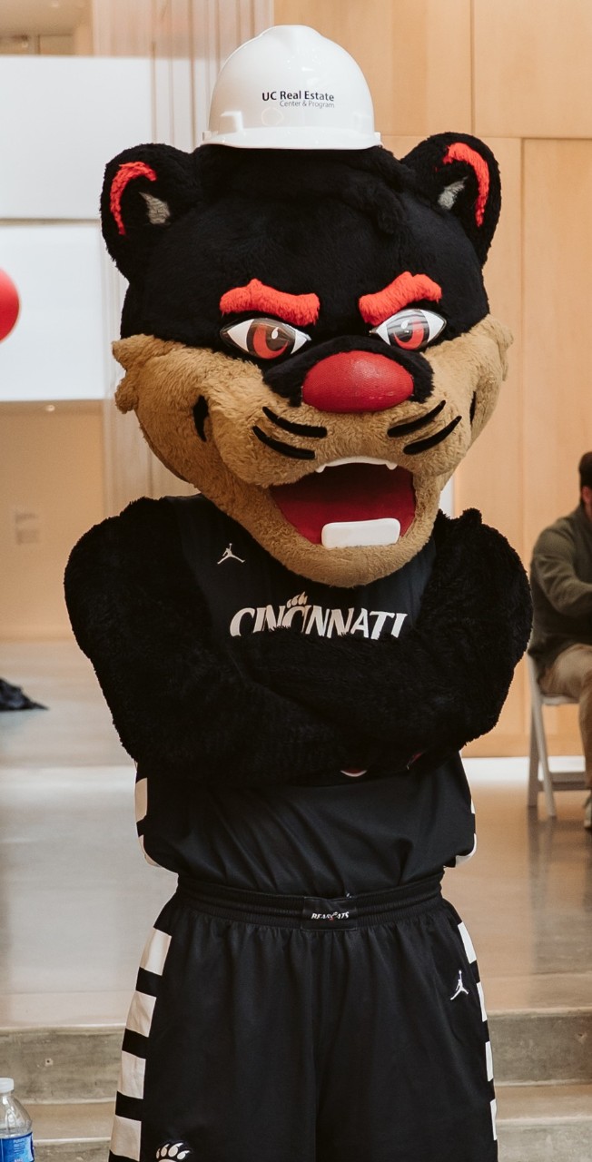 Bearcat in UC Real Estate Hardhat