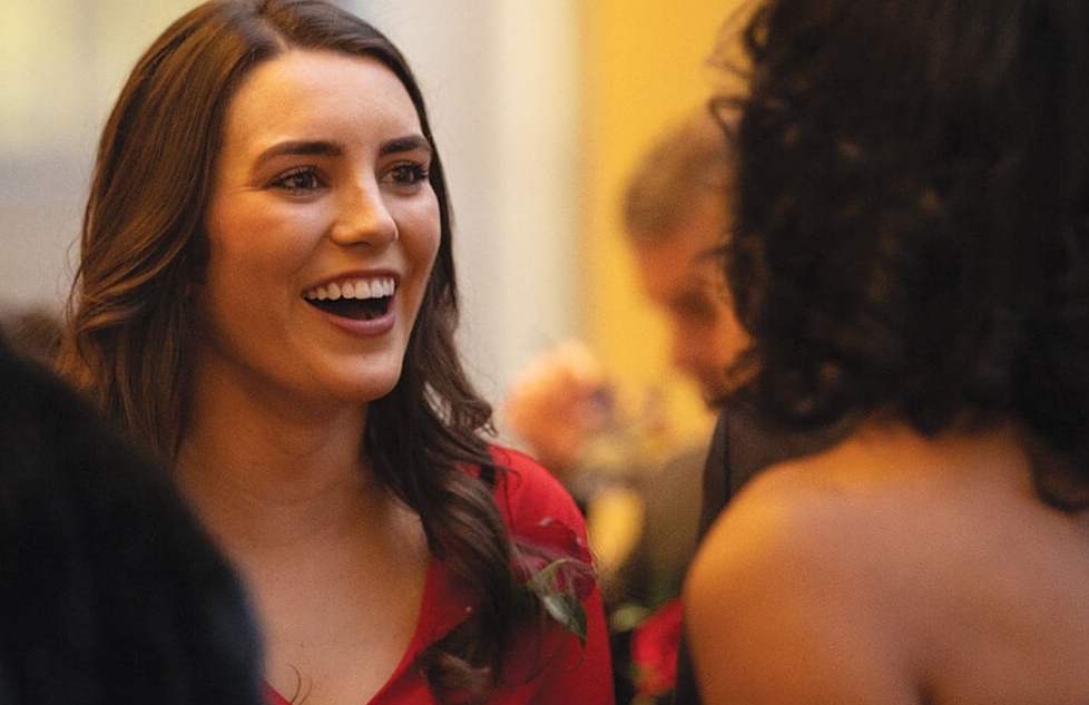 Christina Beer chats with attendees at the 2019 Cincinnati Business Achievement Awards