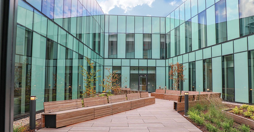 Courtyard area of Carl H. Lindner Hall