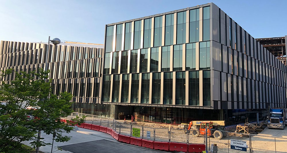 Photo of the new Lindner College of Business building under construction