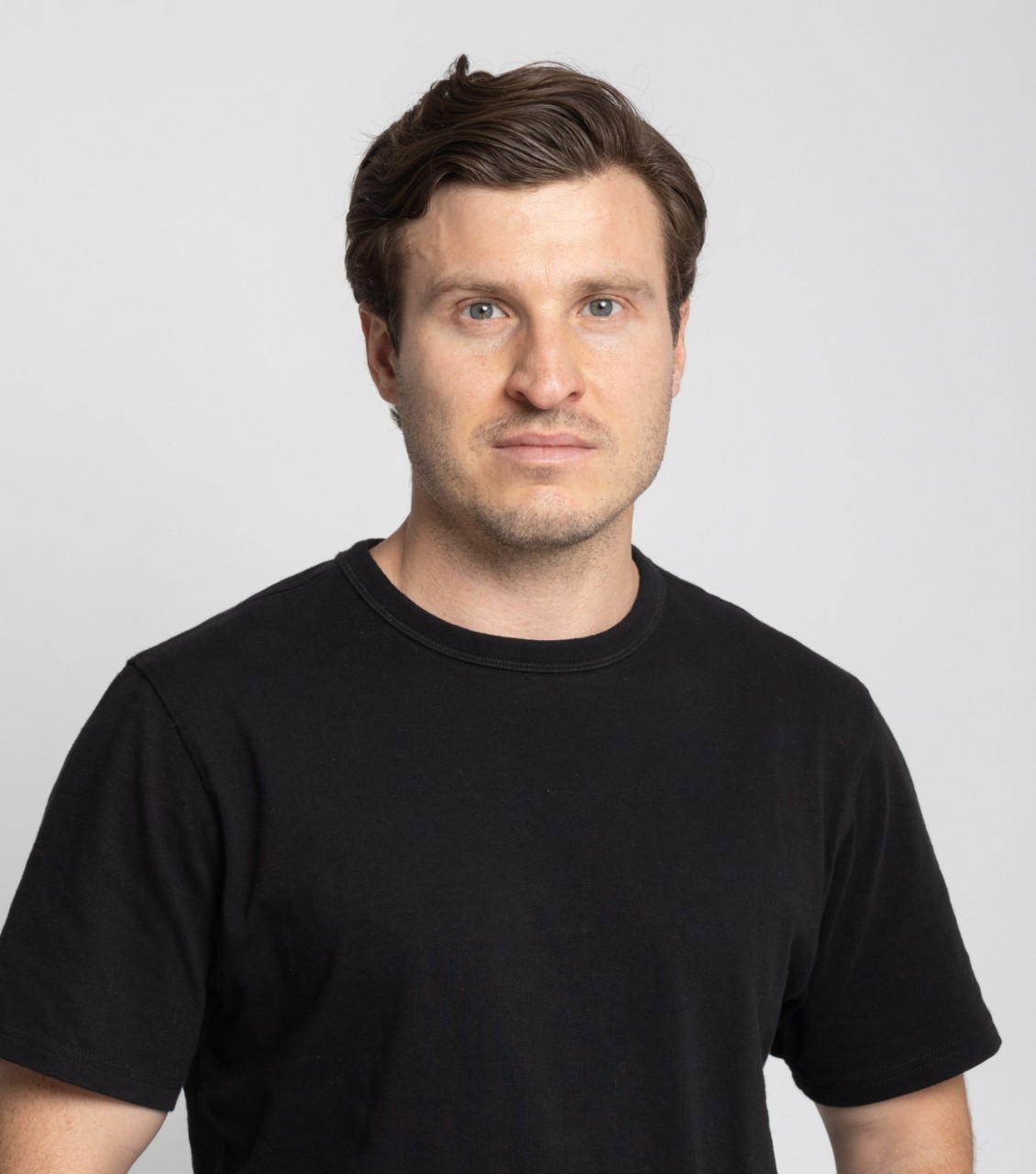 Mike Monette in a black t-shirt.